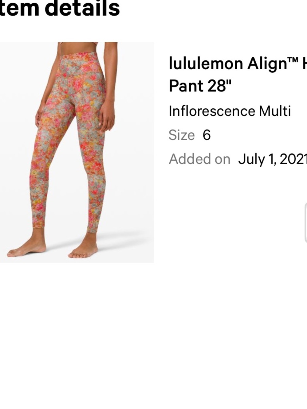 lululemon athletica Align High-Rise Leggings - Inflorescence Multi